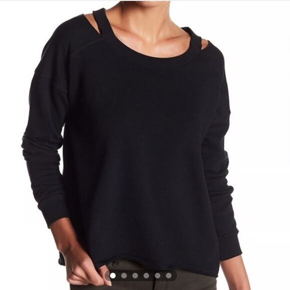 Sweet Romeo Cut Out Neck Pullover Raw Hem Women’s Size XL - Picture 1 of 16